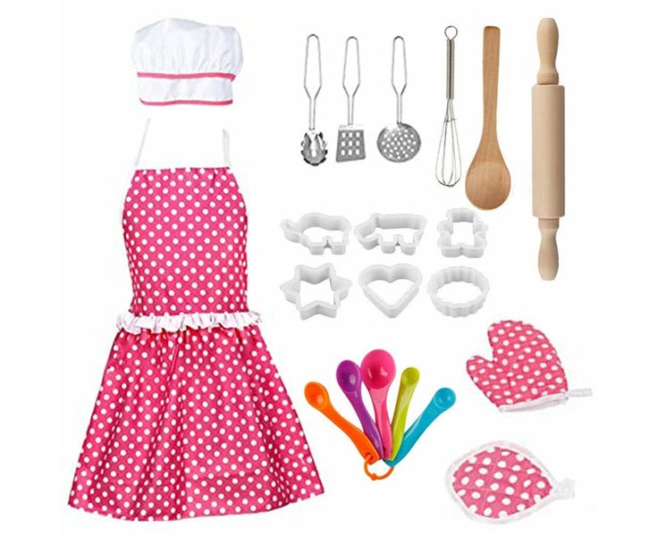 Mini Cooking Play Set with Apron for Kids Kitchen Pretend Toys Carousel 1