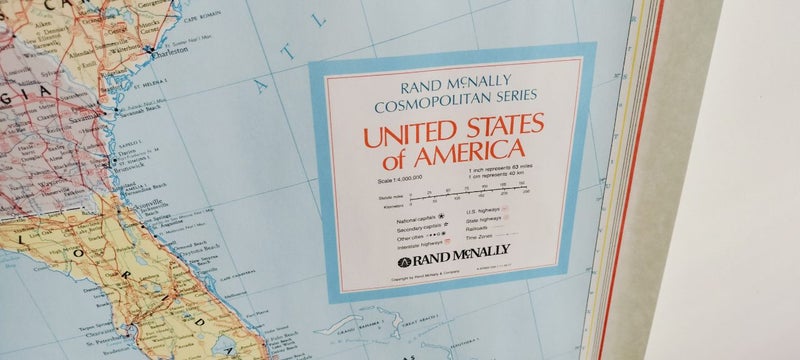 Vintage USA Wall Map Carousel 2