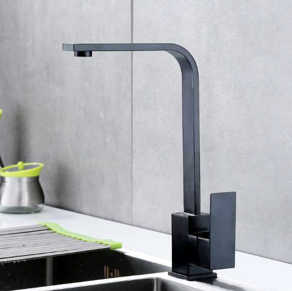 Brand New Kitchen Mixer Tap ware 360 degrees Rotated #335 Matt Black Carousel 2