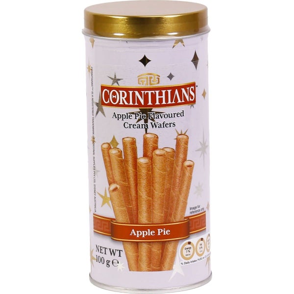 Corinthians Apple Pie Wafer Sticks Tub 100g Carousel 1