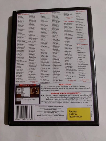 Eureka 1000 Full Version Games (2 discs) PC Game Carousel 2