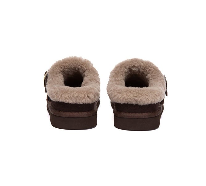 AUSTRALIAN SHEPHERD(R) UGG Slippers Sheepskin Wool Adjustable Strap Ankle Clo... Carousel 14