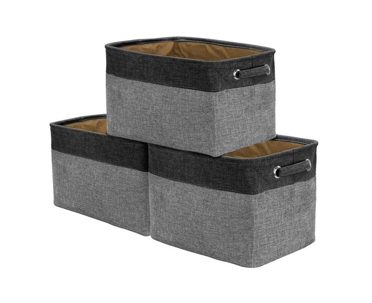 3-Pack Large Foldable Storage Basket Storage Cube Box Organizer With Handles- Carousel 1