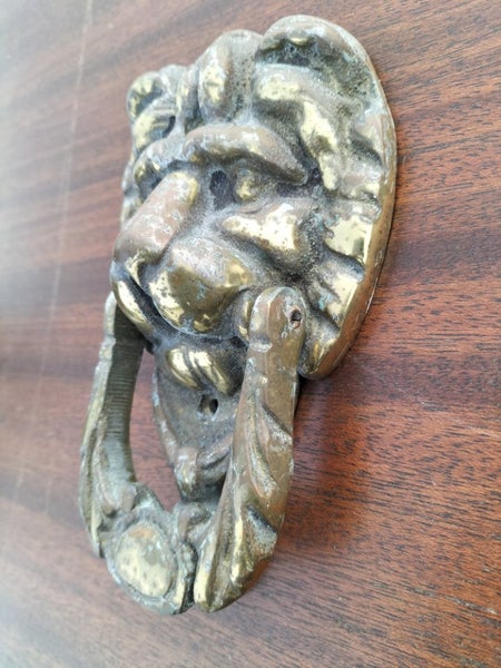 Brass Lion's head door knocker Carousel 1