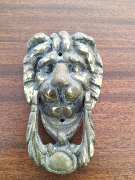 Brass Lion's head door knocker Carousel 2