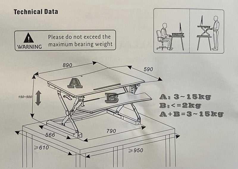 Standing desk - desk extension Carousel 4