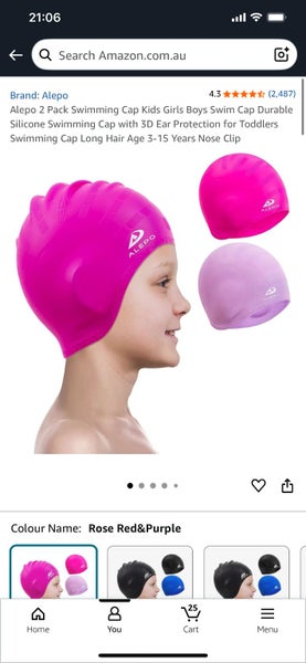 Alepo Swimming Cap Kids Girls Carousel 1