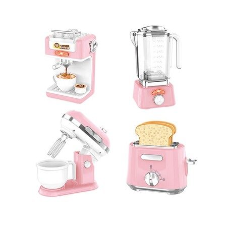 Pink 4In1 Kitchen Toy Set Coffee Maker Bread Maker Egg Beater Juicer Small App Carousel 5