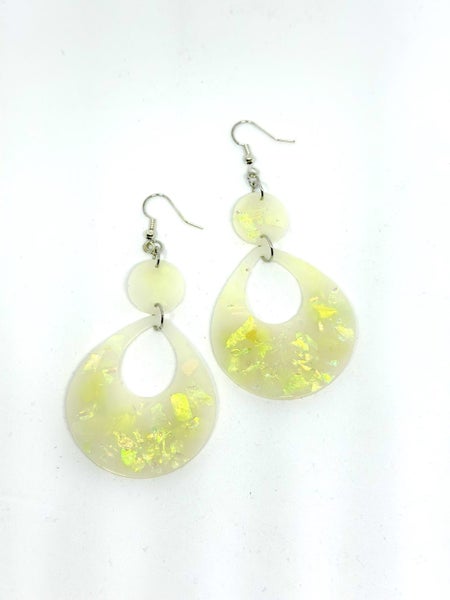 Yellow glitter drop earrings NEW Carousel 1