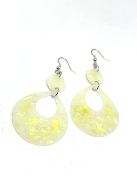 Yellow glitter drop earrings NEW Carousel 2