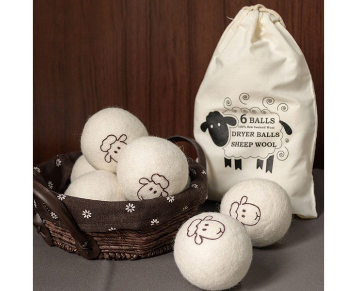6 Pack Wool Dryer Balls Reusable Laundry Balls for Dryer Fabrics Carousel 1