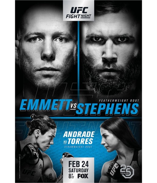UFC Unisex Fight Night Feb 24 Saturday Official Poster, NWT Carousel 1