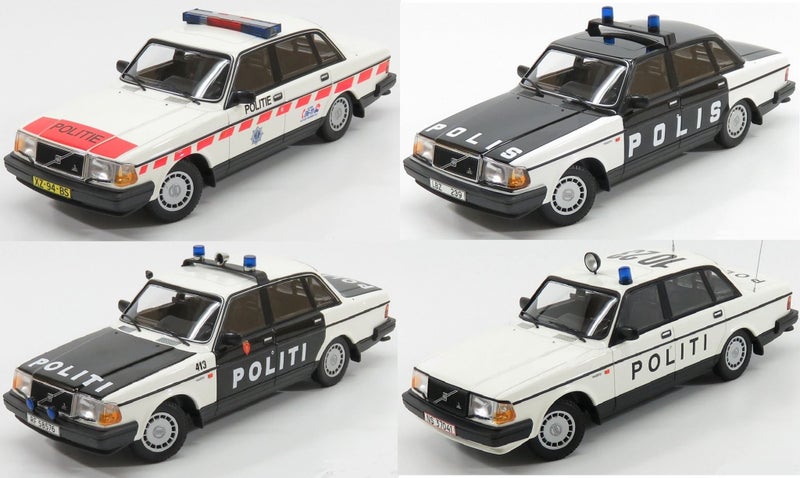 BIG Volvo 240GL Police car 1/18 scale Minichamps CHOICE of 1 of 4 Carousel 1