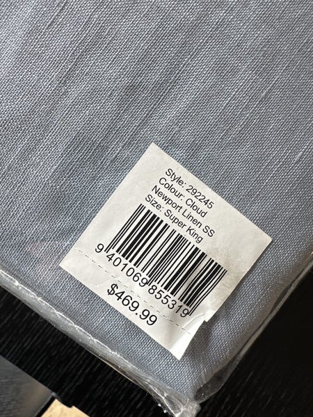 BNWT - Super king linen sheets. Blue. Carousel 2
