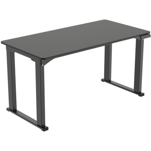 FlexiSpot E1Q 4 Leg Electric Standing Desk - 1400x700x25mm - Black Desktop + Carousel 1