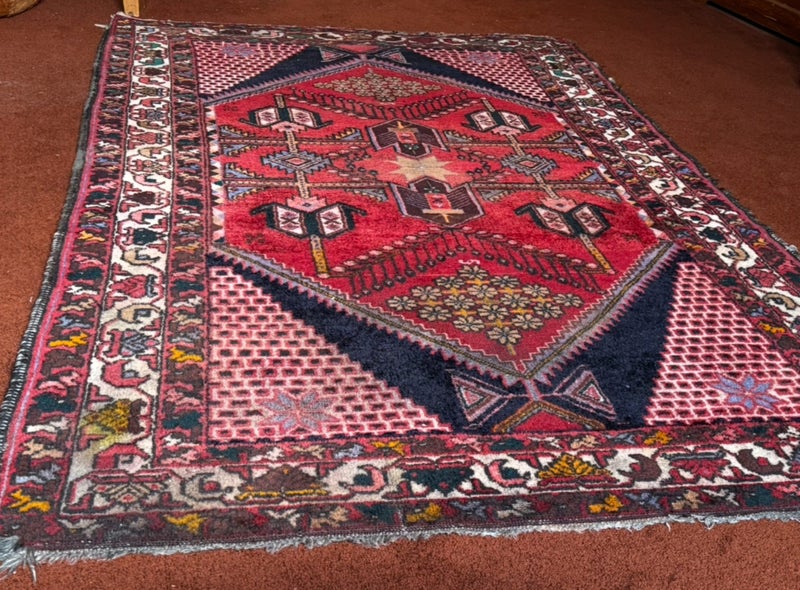 Hand-knotted Hamadan Rug - Damaged63615575307522112