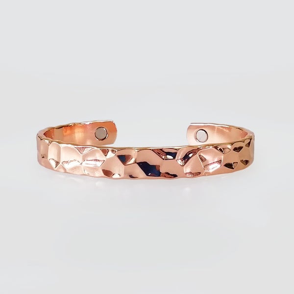 Beaten Copper Bracelets - Polished/Vintage Carousel 4