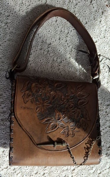 Tooled leather bag - large and bespoke63615577885825112