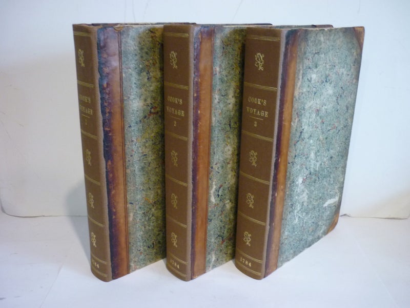 1784 CAPTAIN COOK 3 VOLUMES. 1ST DUBLIN EDITION. Carousel 1