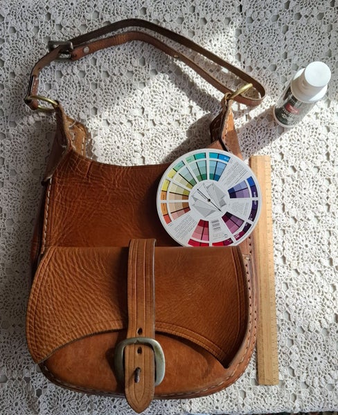 Large, thick and sturdy tan leather bag - shouts style636155788981771114