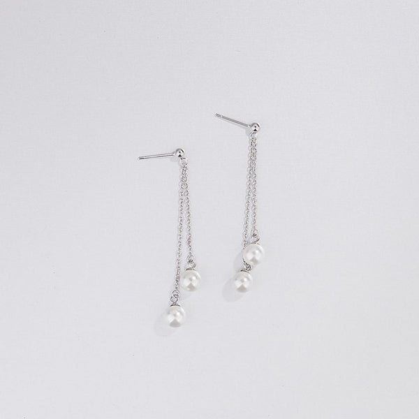 925 Sterling Silver Shell Pearl Dangle Earrings | 53mm | Gift Boxed63617623687555112