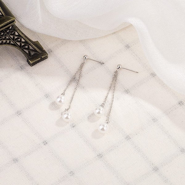 925 Sterling Silver Shell Pearl Dangle Earrings | 53mm | Gift Boxed63617623687555111