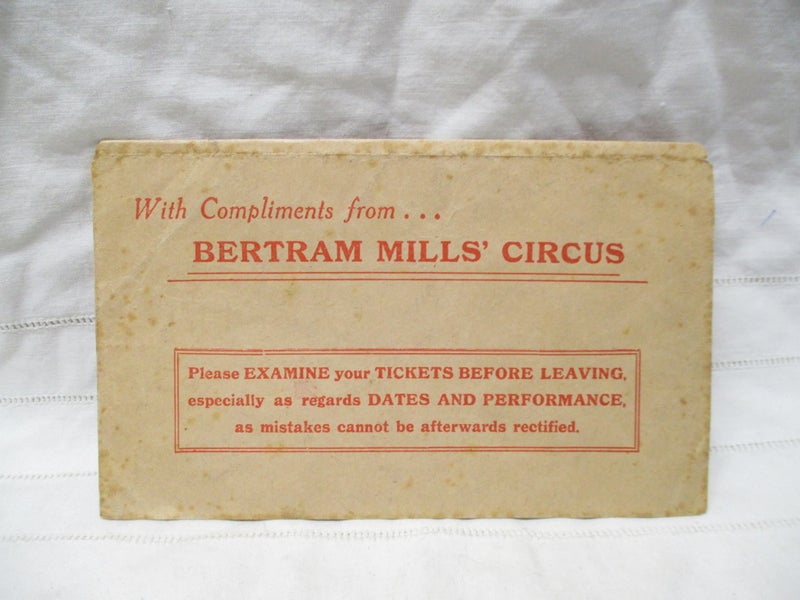 RF 3a - Envelope - With Compliments from Betram Mill's Circus Carousel 1