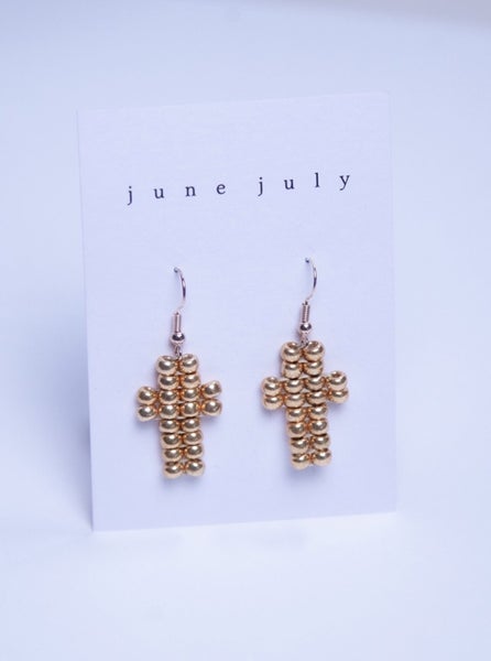 Beaded Cross Earrings Carousel 2