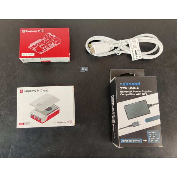 Raspberry Pi 5 4GB Entry Level Starter Kit Pack White Case Edition with 32GB Carousel 4
