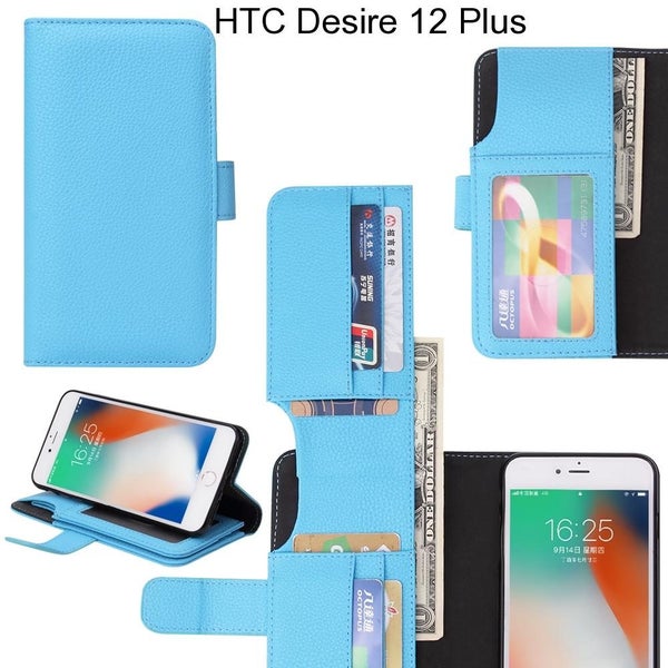 HTC Desire 12 Plus Case Leather Wallet Case Cover Carousel 1