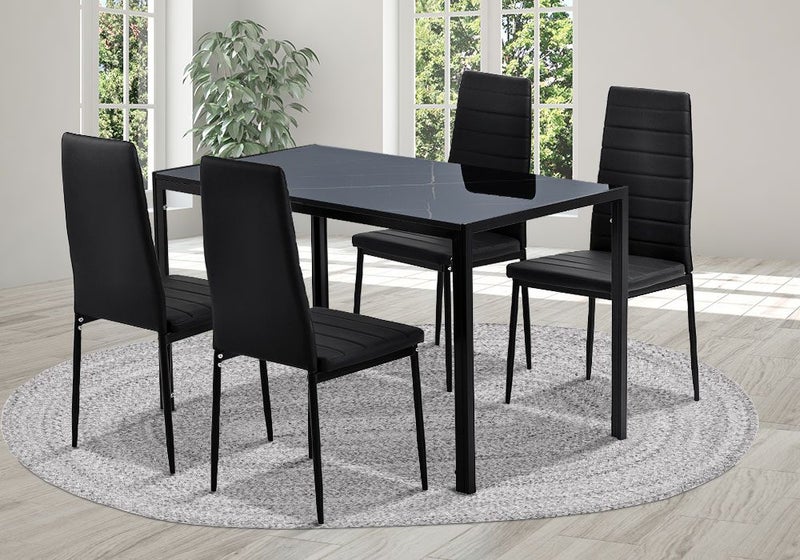 Marble Dining Table Set 4 Chairs Carousel 2