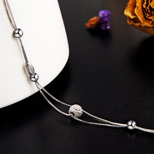 925 Sterling Silver Bead Bracelet | 17-20cm | Gift Boxed63617774507139114