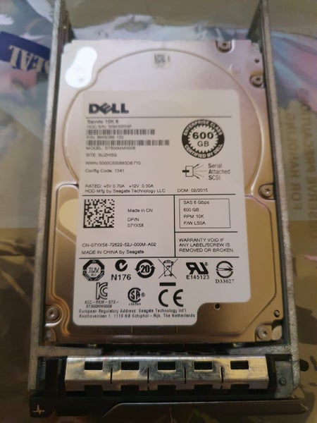 DELL SAS 6Gbps 600GB 10K HDD 2.5 Carousel 2
