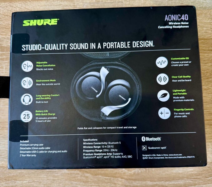 Shure Aonic 40 - Wireless Noise Cancelling Headphones Carousel 4