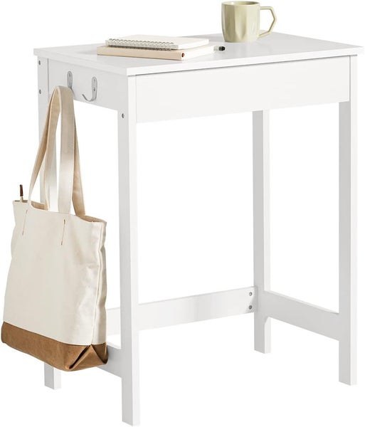 Small White Desk With Drawer Hooks Carousel 1