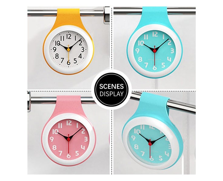 Kitchen bathroom waterproof clock fashion waterproof mute digital clock orang Carousel 5