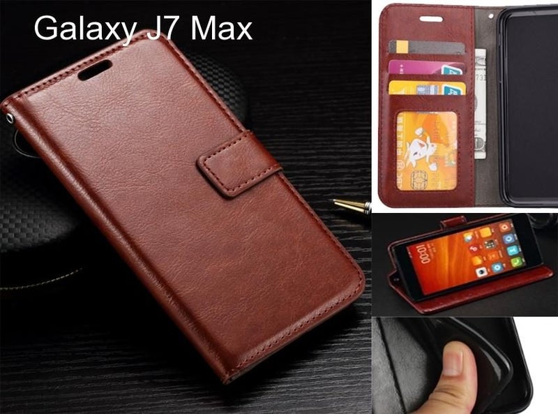 Galaxy J7 Max case Fine leather wallet case Carousel 1