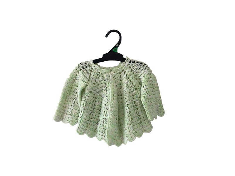 Vintage Crochet Cardigan - 3 months Carousel 1