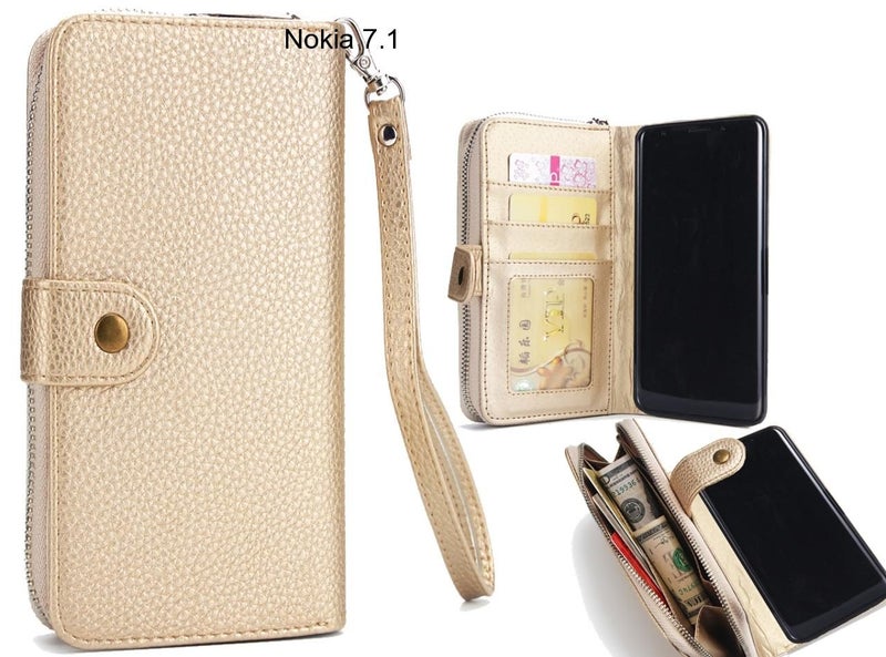 Nokia 7.1 Case coin wallet case full wallet leather case Carousel 1