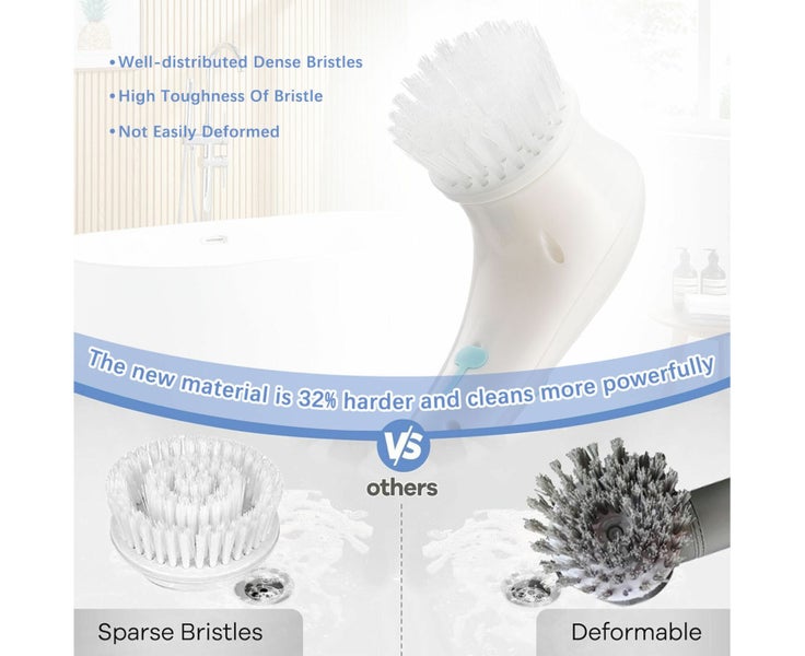 5 In 1 Electric Spin Scrubber Portable Power Cleaning Brush Handheld Scrubber Carousel 8