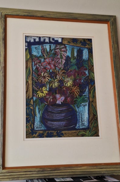 +++ IMPRESSIVE " B?J. ROBINSON - SUMMER FLOWERS II " PAINTING +++ Carousel 1