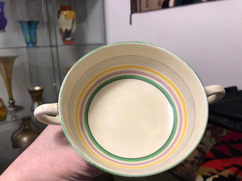 CLARICE CLIFF Summerhouse Fantasque Bizarre Handled Dish64473796189953112