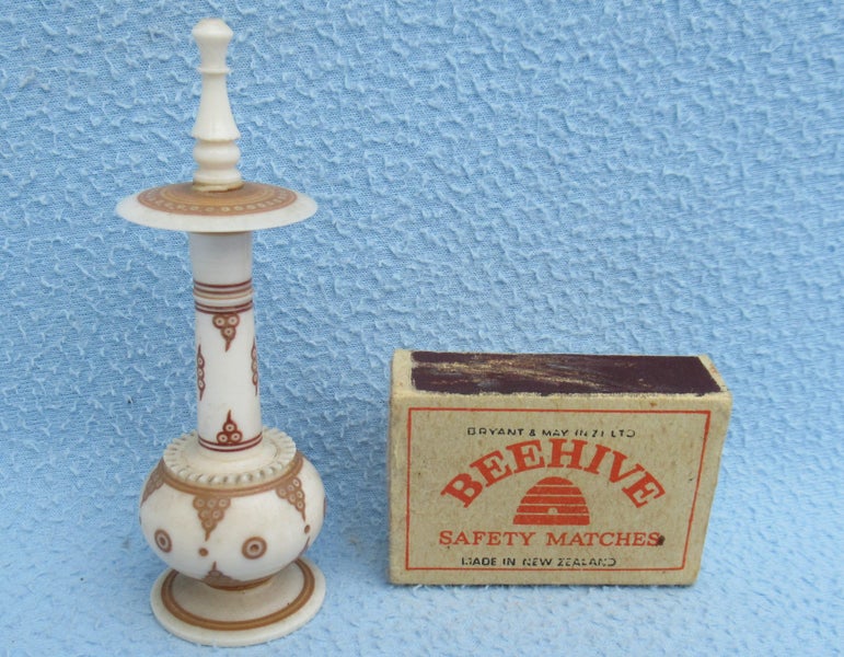 Antique bone Persian or Northern Indian perfume/scent bottle Carousel 1