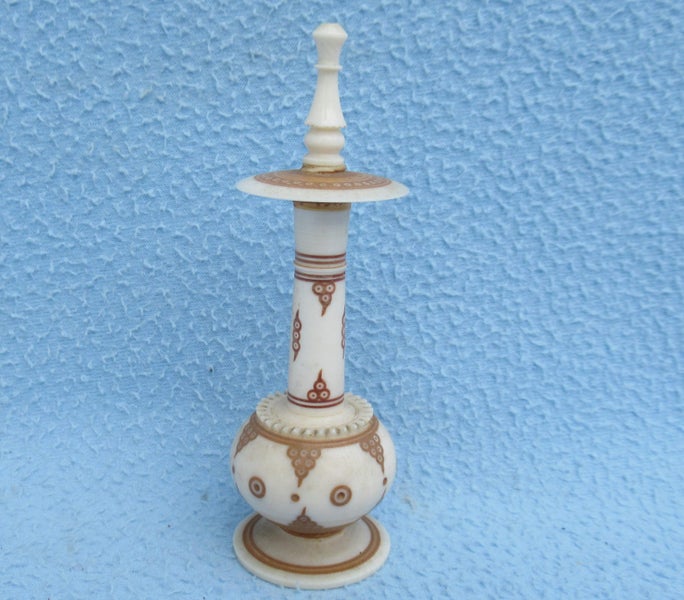 Antique bone Persian or Northern Indian perfume/scent bottle Carousel 2