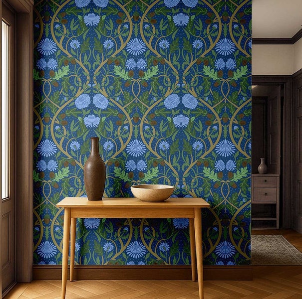 S4Sassy Floral Vine Design paper - Easy Walls Covering For Door Panel Carousel 9