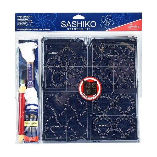 Quilting Patchwork Sewing Sashiko Starter Kit Templates and Cloth Carousel 1