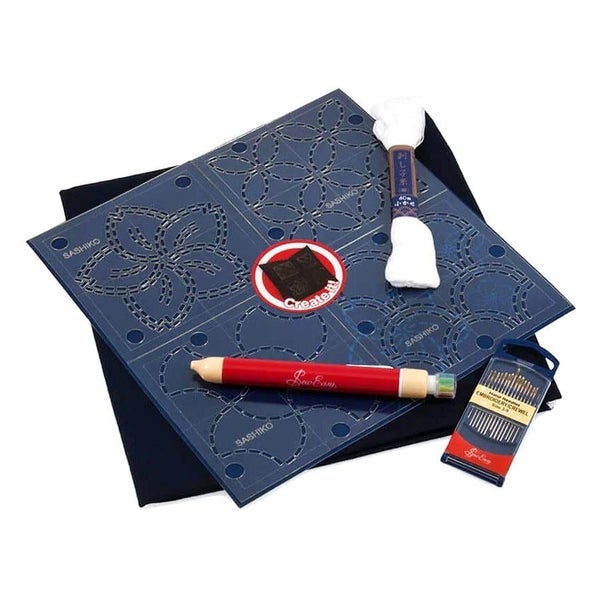 Quilting Patchwork Sewing Sashiko Starter Kit Templates and Cloth Carousel 2