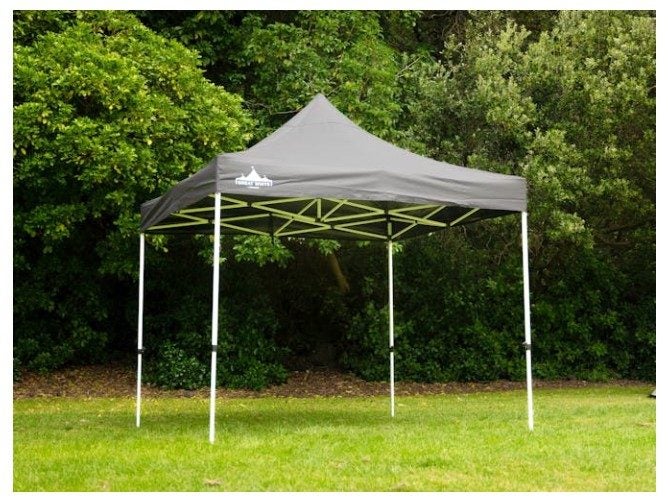 Great White Pop Up Gazebo 3m x 3m Black Carousel 2
