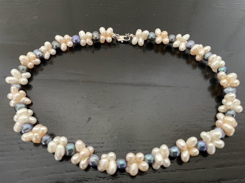 Clustered Genuine Freshwater Pearl Necklace Carousel 1