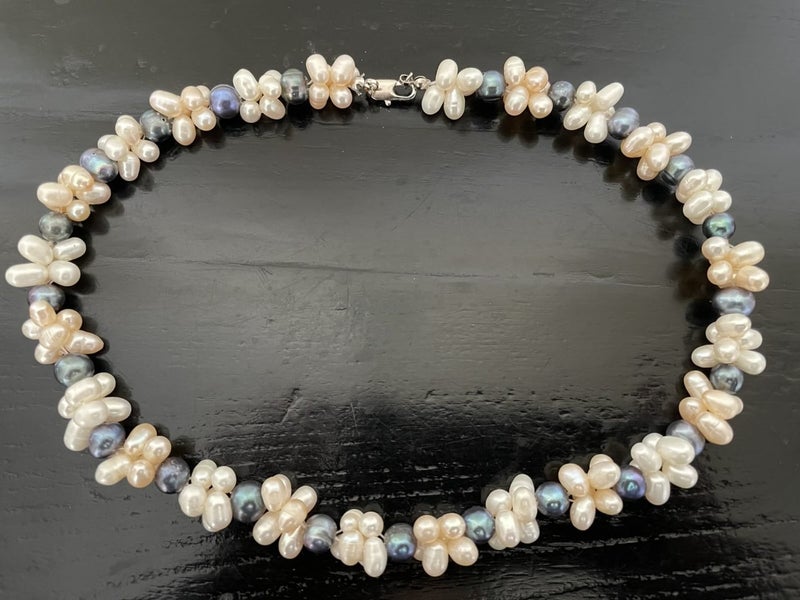 Clustered Genuine Freshwater Pearl Necklace Carousel 2